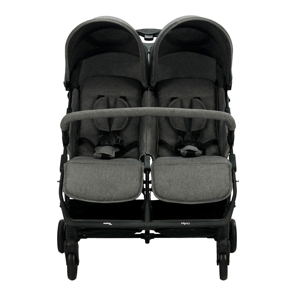 Asalvo - Double Stroller Ultralight 15kg Per Seat - Henry - Grey