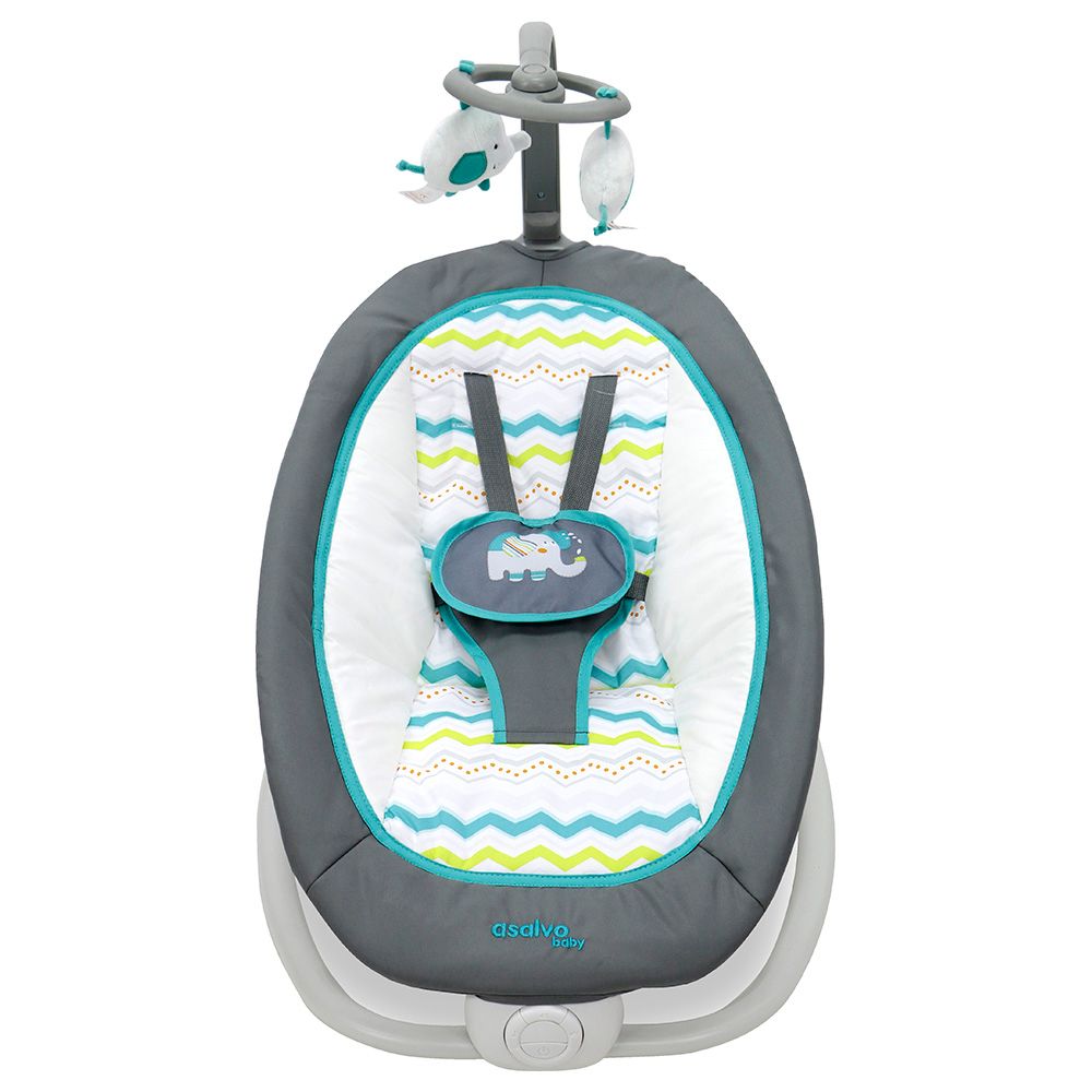 Asalvo - Baby Bouncer Fold - Birds Aqua