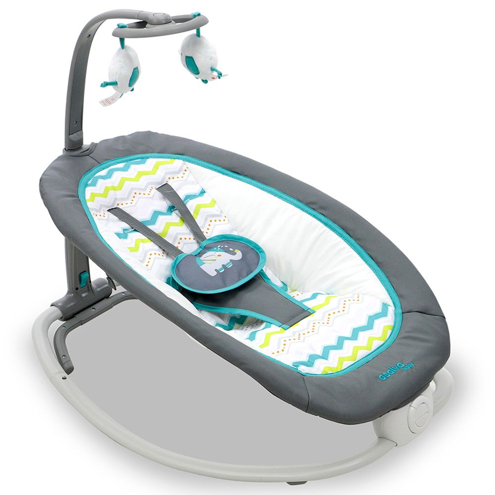 Asalvo - Baby Bouncer Fold - Birds Aqua