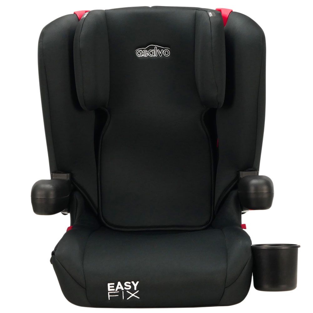 Asalvo - Easy Fix Foldable Car Seat Isofix Group 2/3 - Black