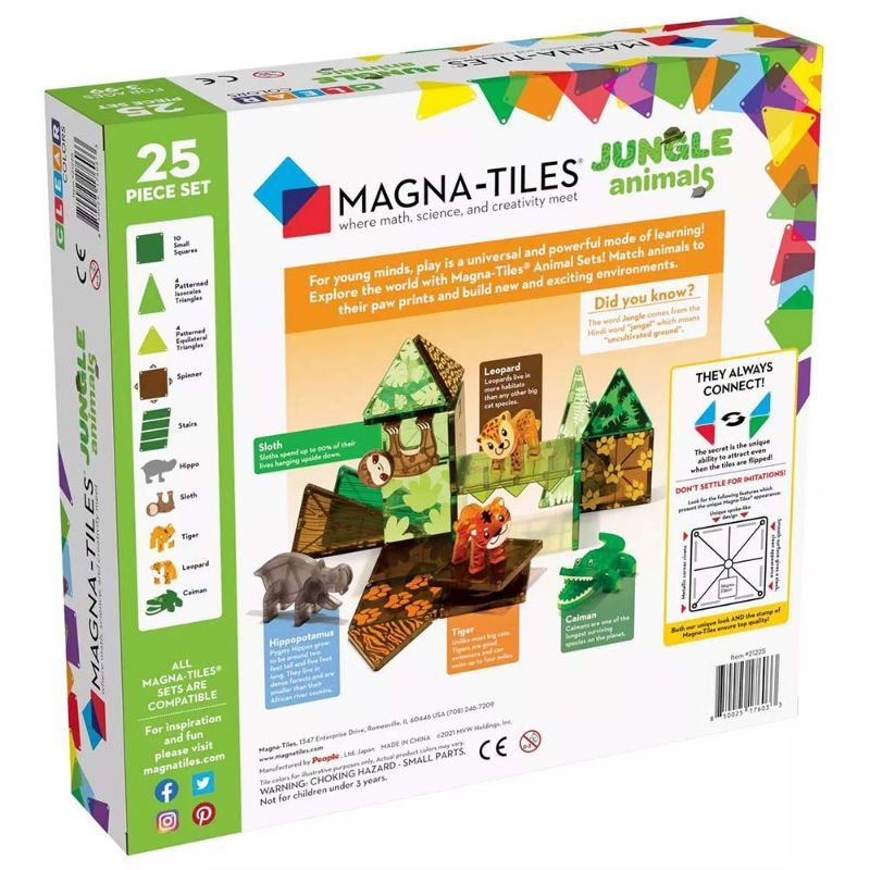 MAGNA-TILES - Jungle Animals 25-Piece Set