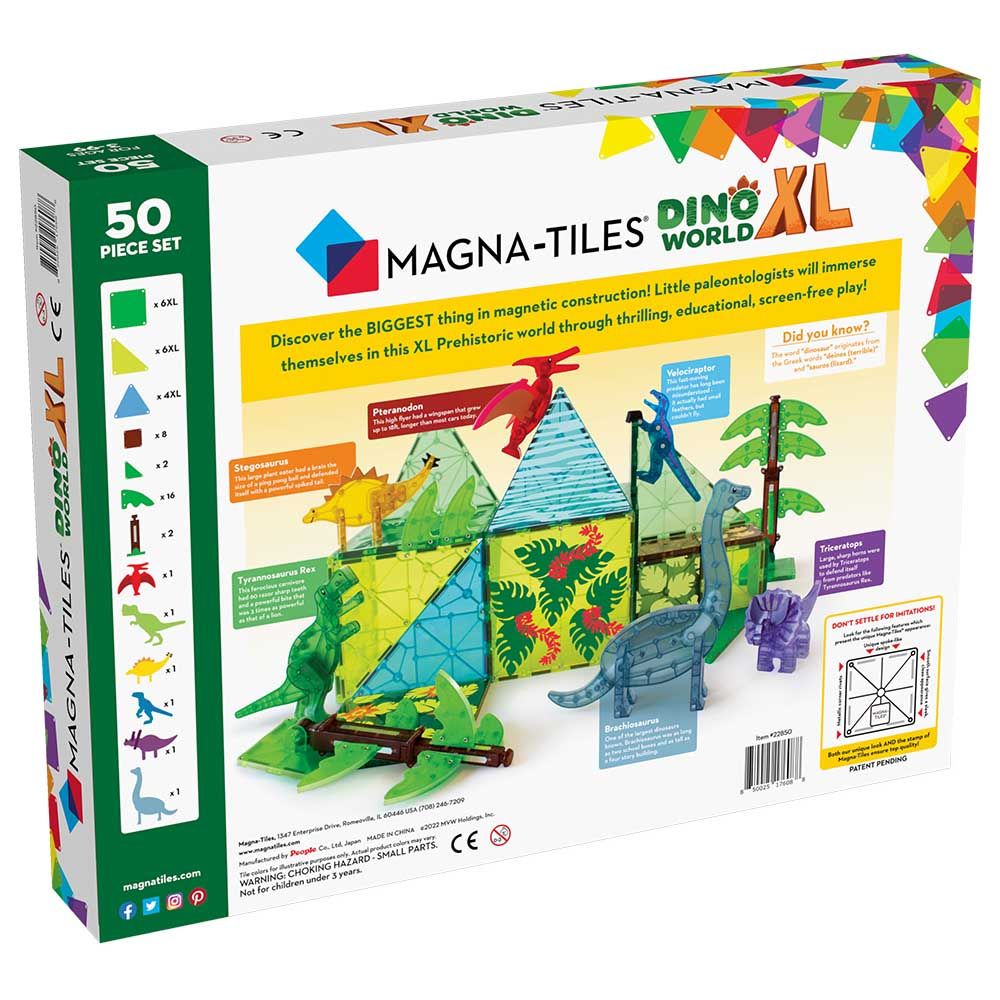 MAGNA-TILES - Dino World Xl 50-Piece Set