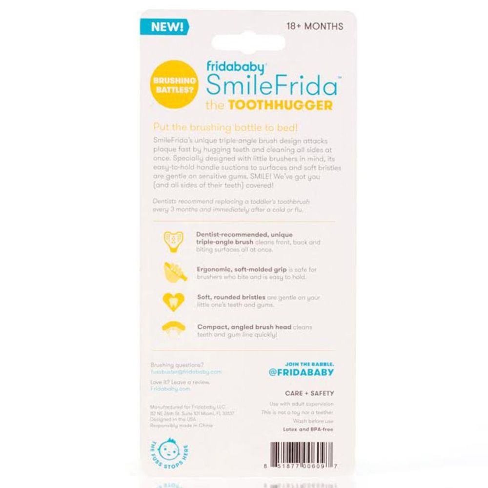 FridaBaby Triple Angle Toothhugger Toothbrush Toddler - Yellow