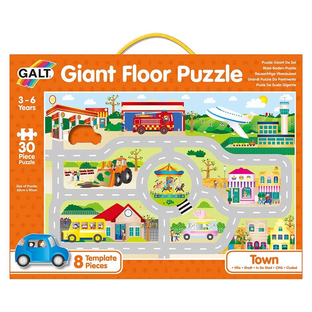 Galt Toys Giant Town & Road Track Floor Puzzle 30pc-Set