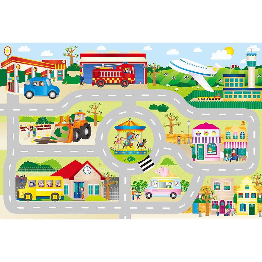 Galt Toys Giant Town & Road Track Floor Puzzle 30pc-Set