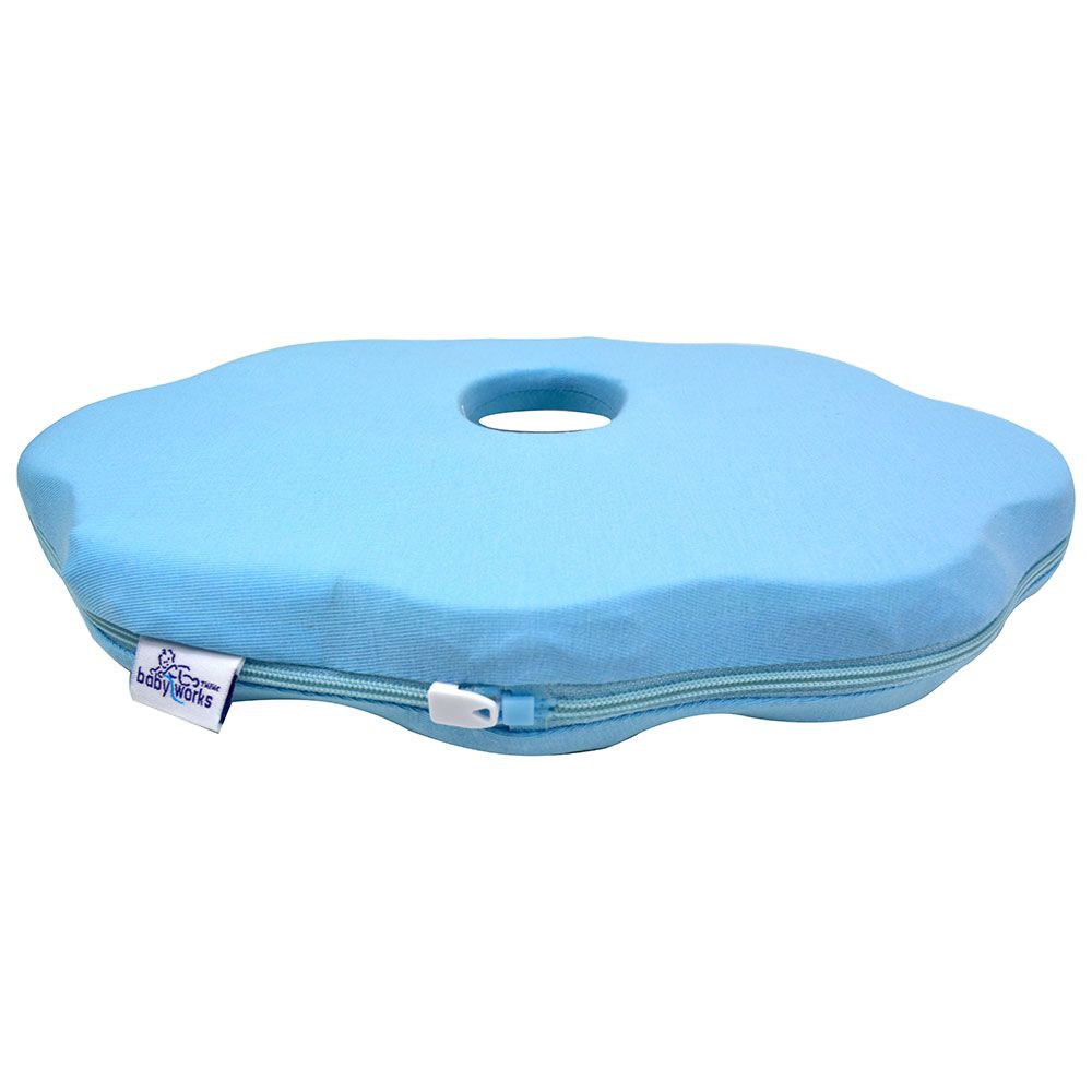 Babyworks - Cloud 9 Head Support with 100% Cotton Cover Blue