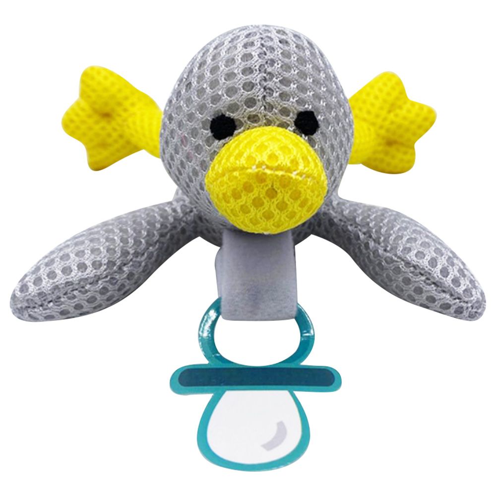 Babyworks - Pacifier Holder Breathable Toy Grey Duck, Quack