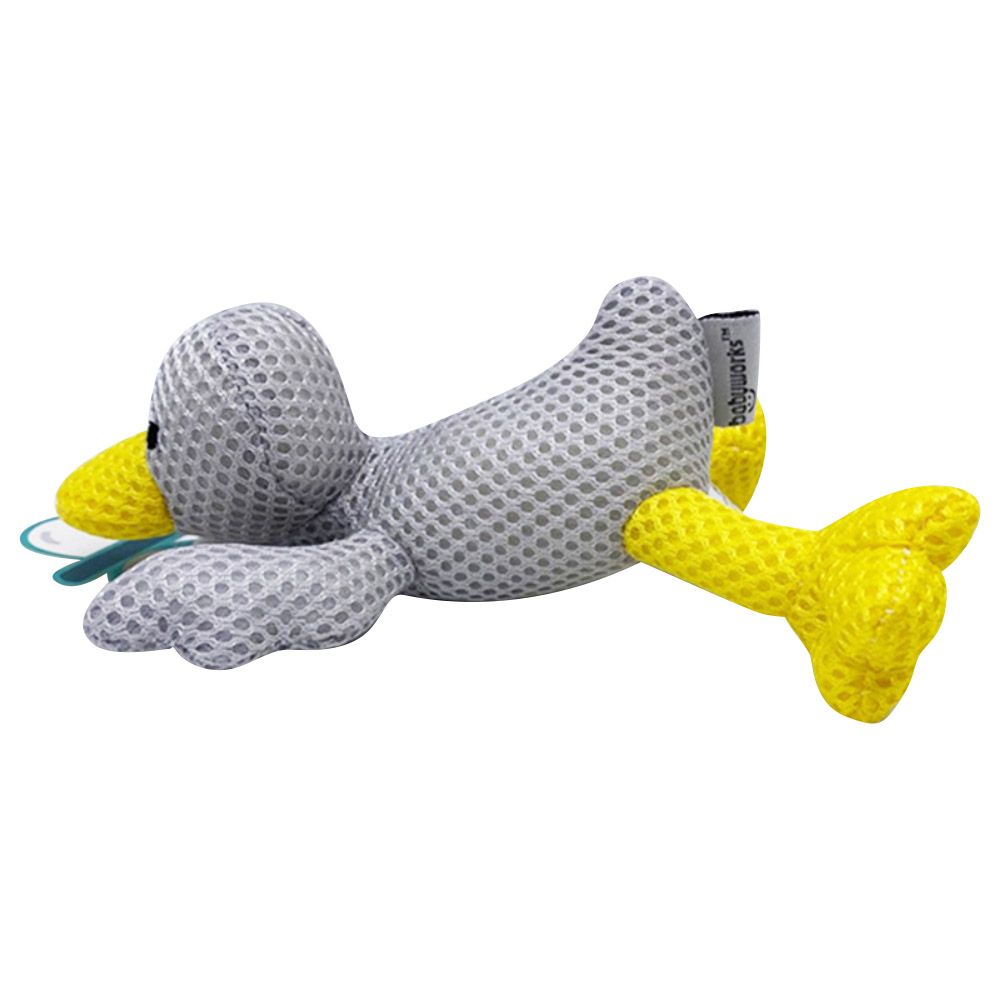 Babyworks - Pacifier Holder Breathable Toy Grey Duck, Quack