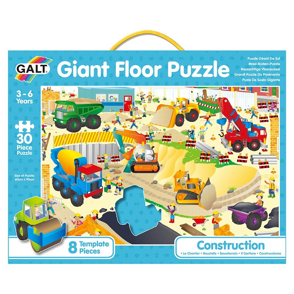 Galt Toys Construction Site Giant Floor Puzzle 30pc-Set