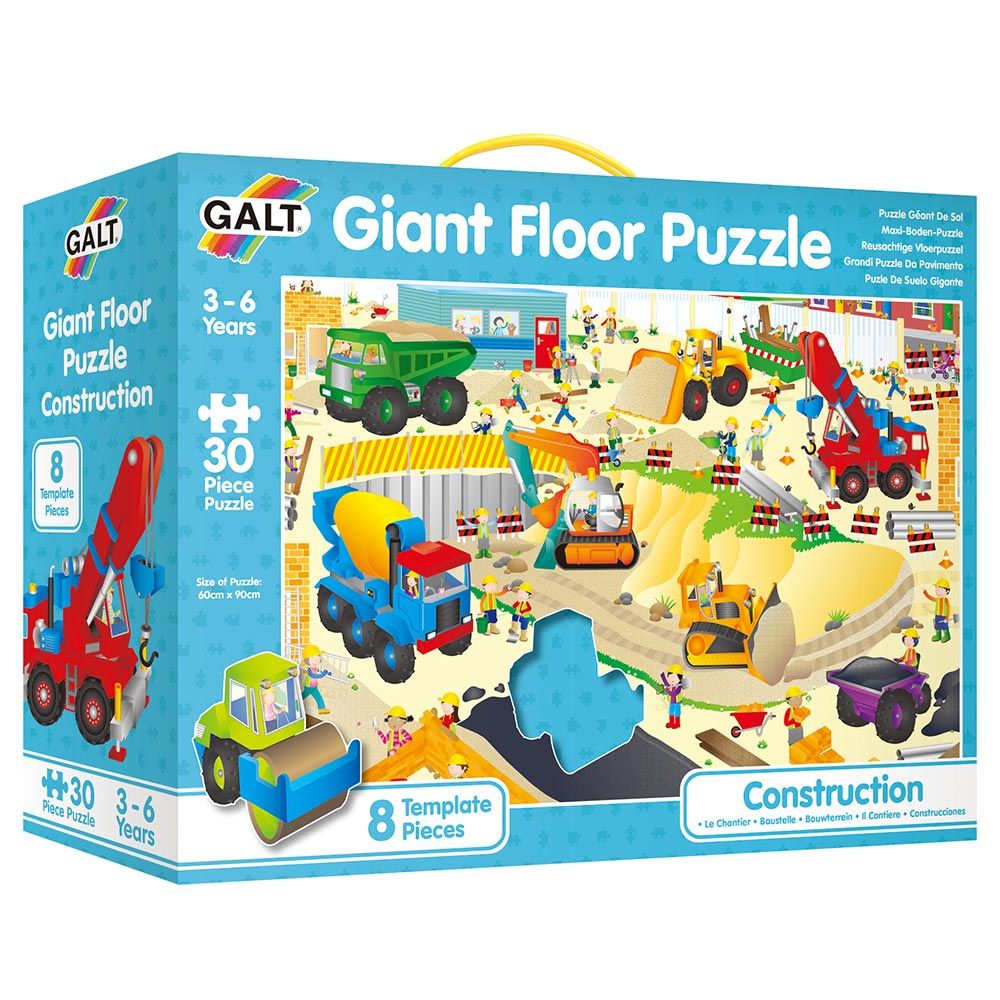 Galt Toys Construction Site Giant Floor Puzzle 30pc-Set