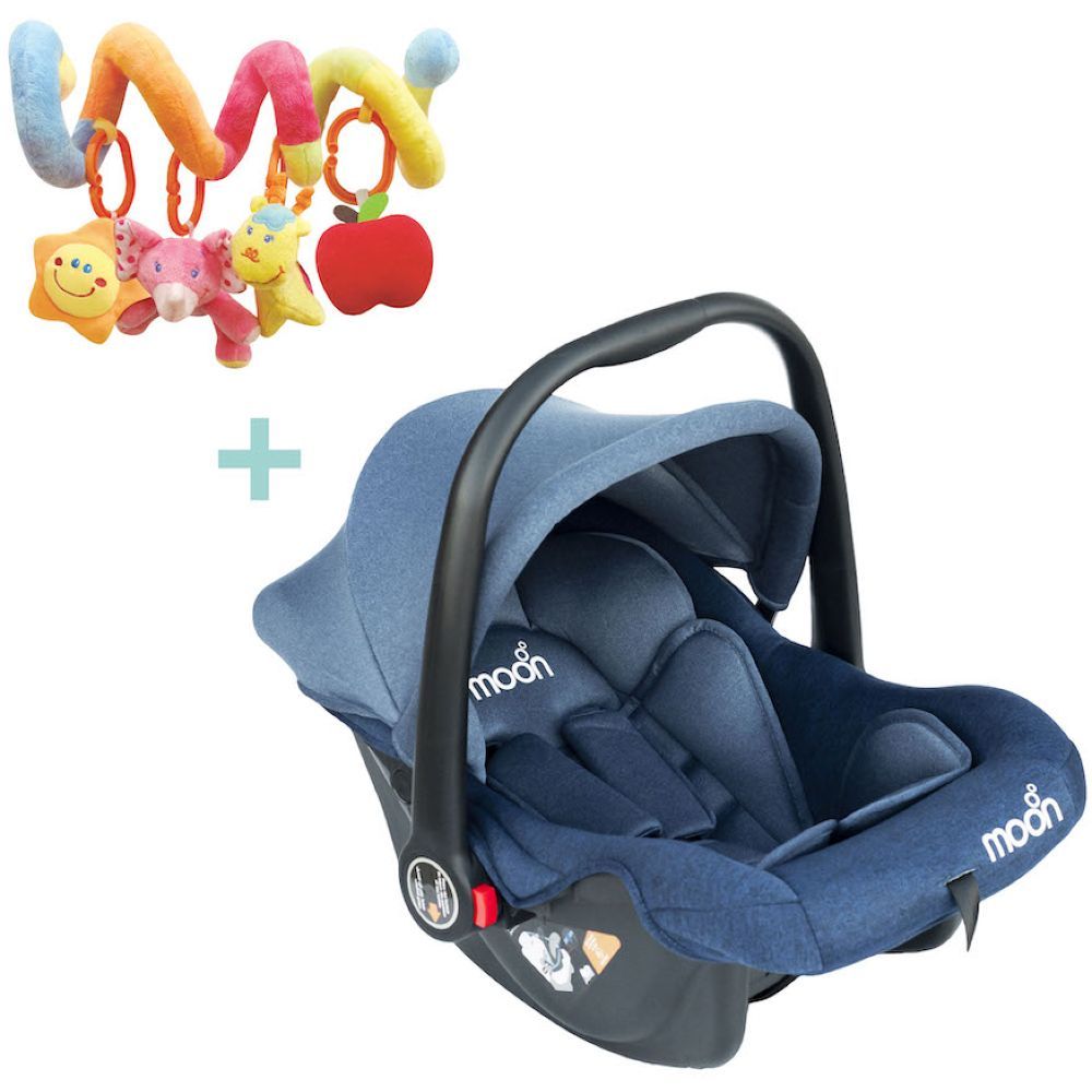 Moon - Bibo Infant Car Seat & Animal Spiral Activity Toy