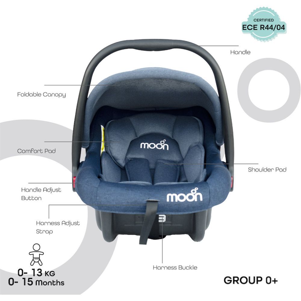 Moon - Bibo Infant Car Seat & Animal Spiral Activity Toy