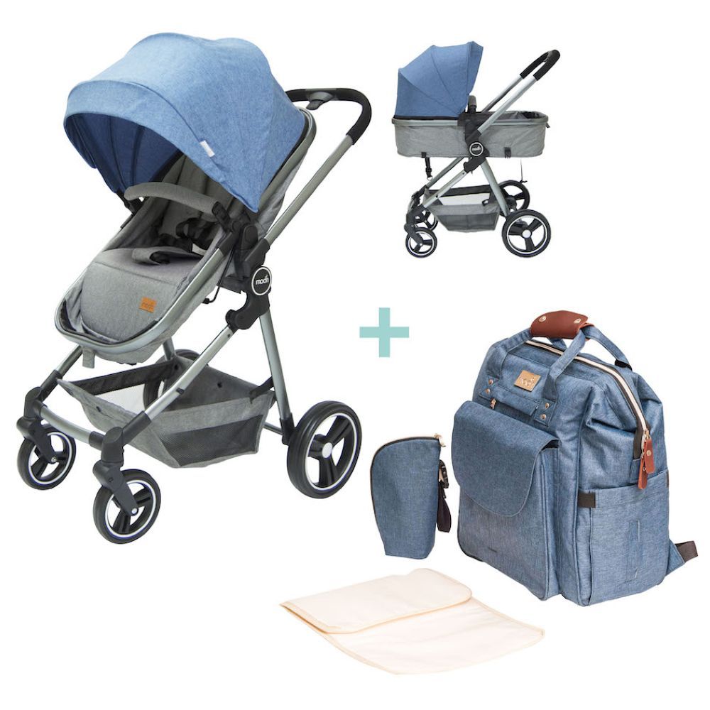 Moon - Pro 2-in-1 Stroller & Moon - Denise Diaper Backpack