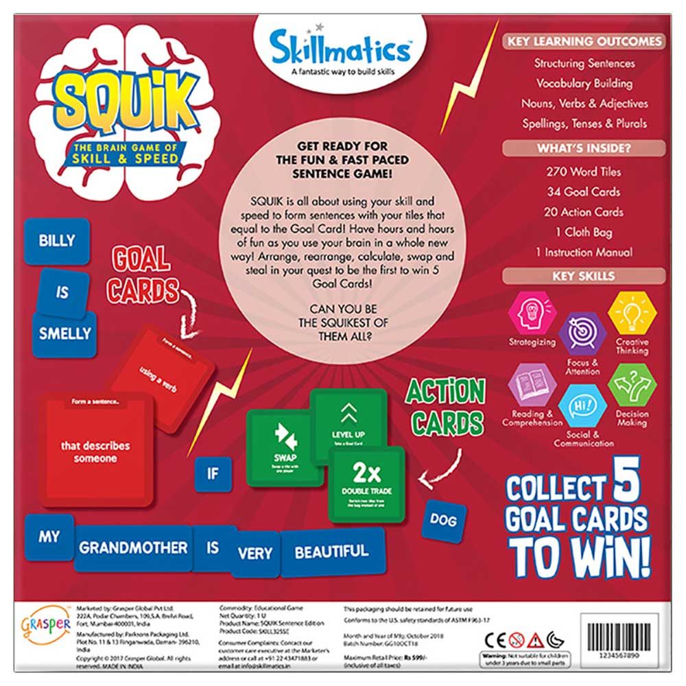 Skillmatics - Squik Sentence & Skillmatic Squik Word Card Game