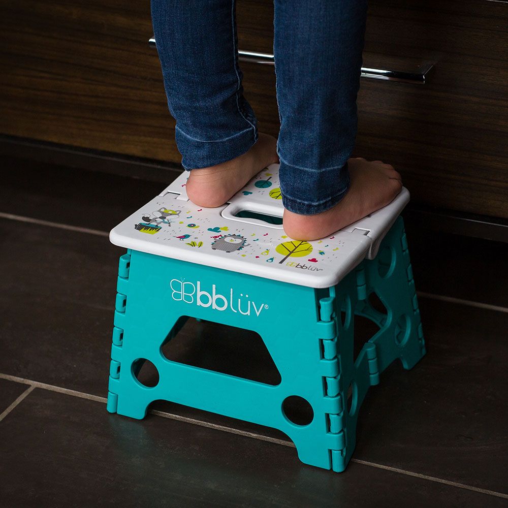 Bbluv - Lightweight Foldable Stool - Aqua