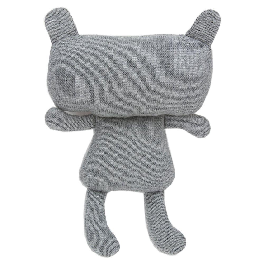 Pluchi - James Skinny Blanket with Bear Toy - Grey