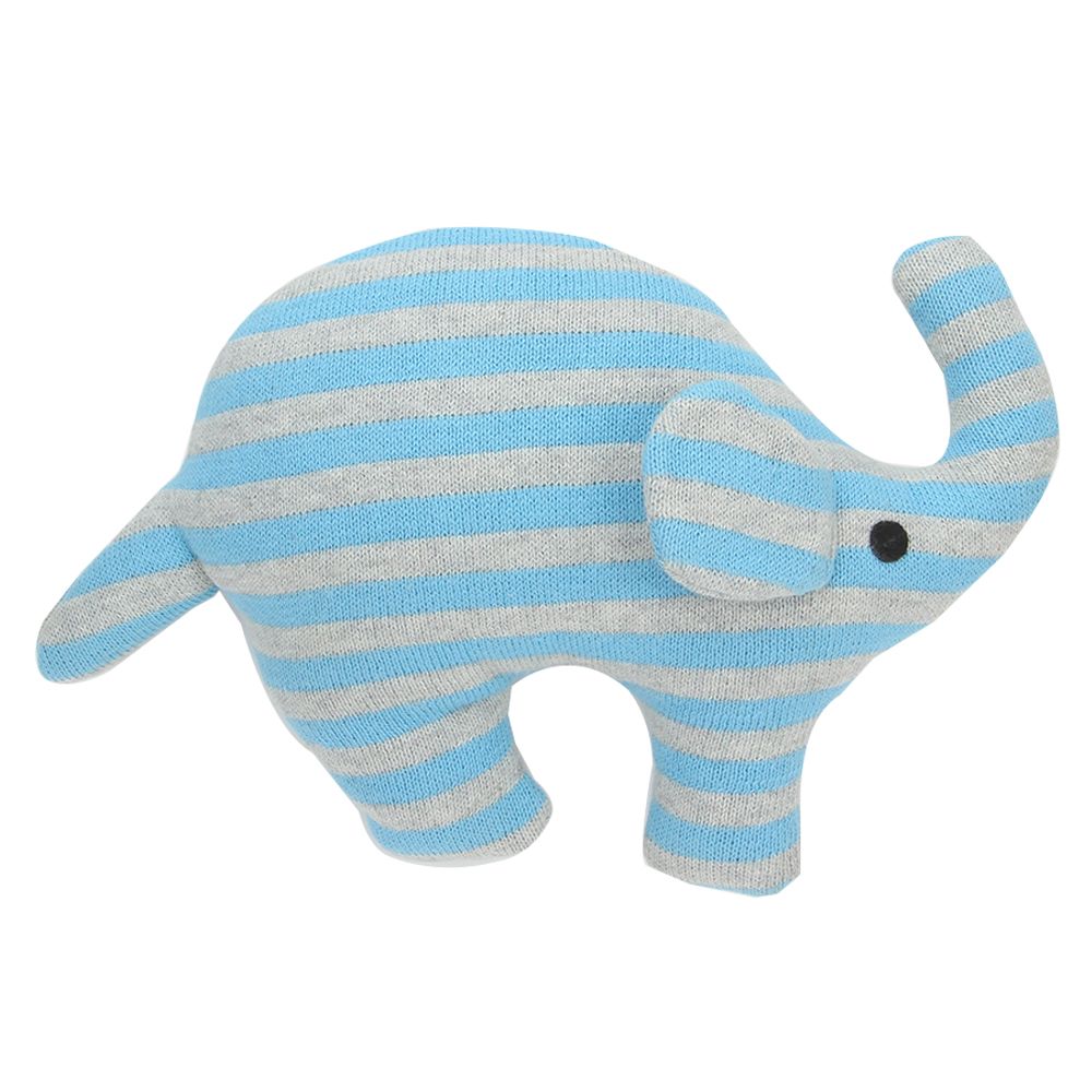 Pluchi - Noah Mini Blanket with Elephant Toy - Blue