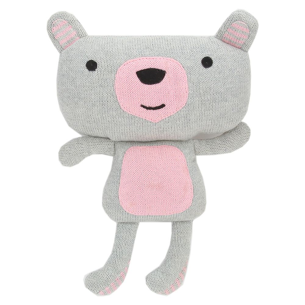 Pluchi - Zoey Skinny Blanket with Bear Toy - Pink