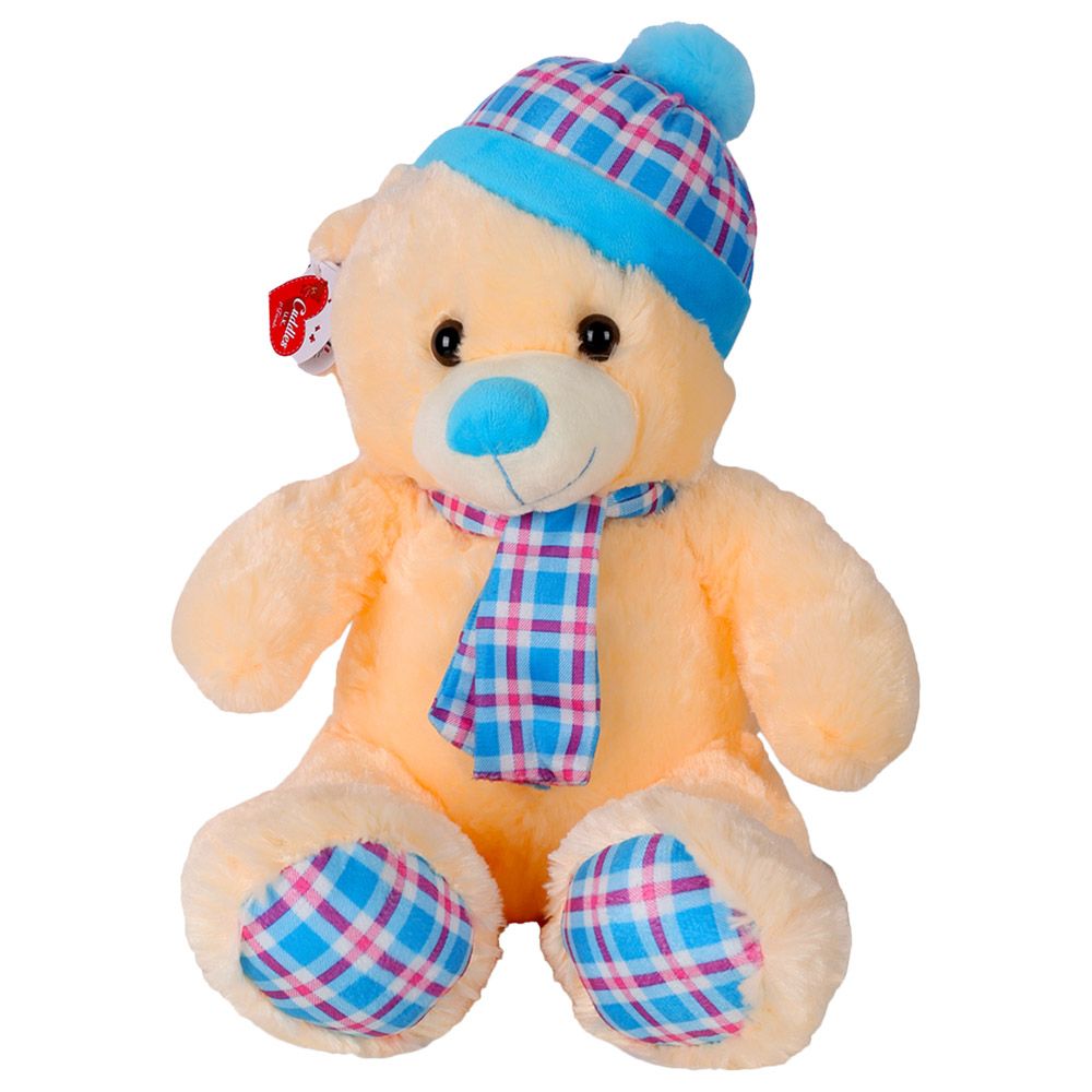 Cuddles - Checks Bear Plush - 14 Inch - Style May Vary