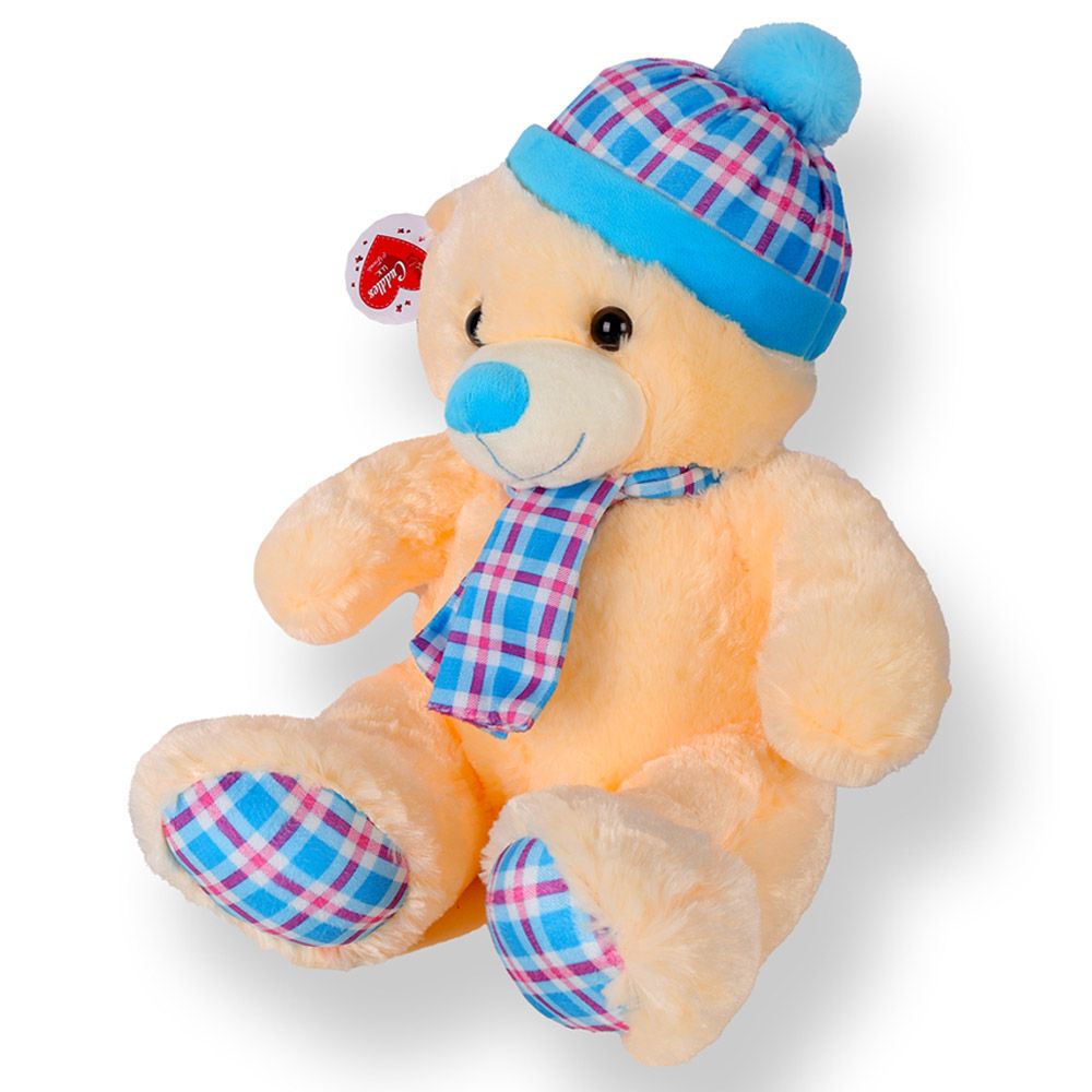 Cuddles - Checks Bear Plush - 14 Inch - Style May Vary