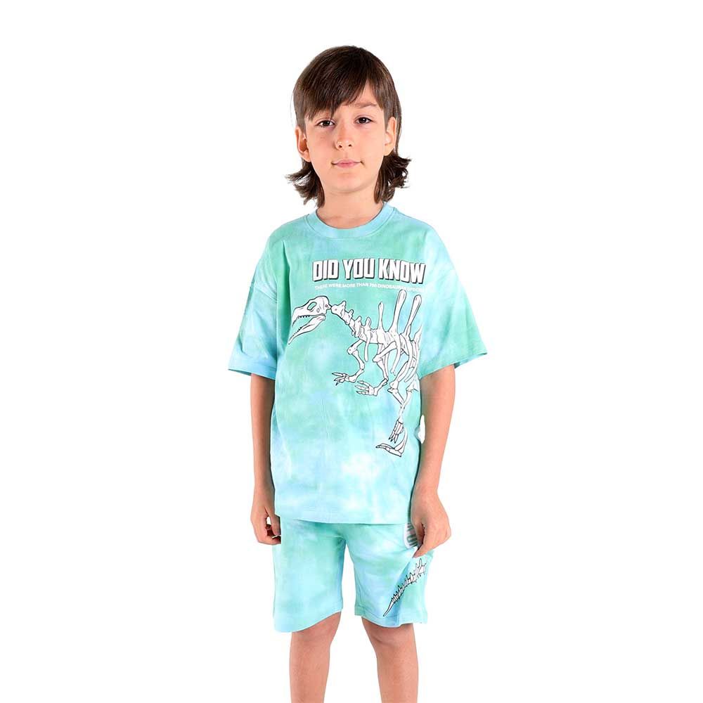 Aiko - 2Pc--Set Boys Stylish T-Shirt & Shorts - Light Blue