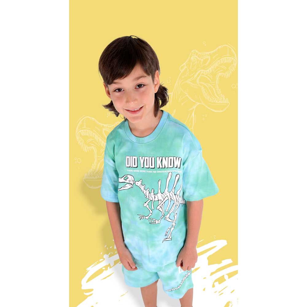 Aiko - 2Pc--Set Boys Stylish T-Shirt & Shorts - Light Blue