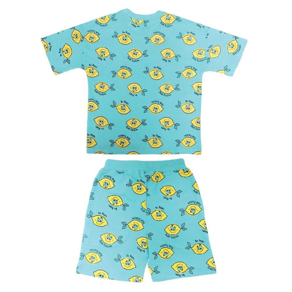 Aiko - 2pc-Set - Kids Be Happy T-Shirt & Shorts - Green