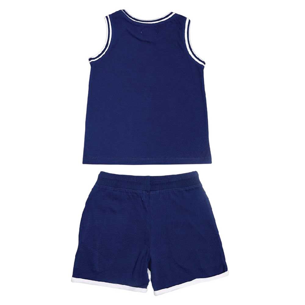 Aiko - Kids Sporty Vest & Shorts - Navy Blue