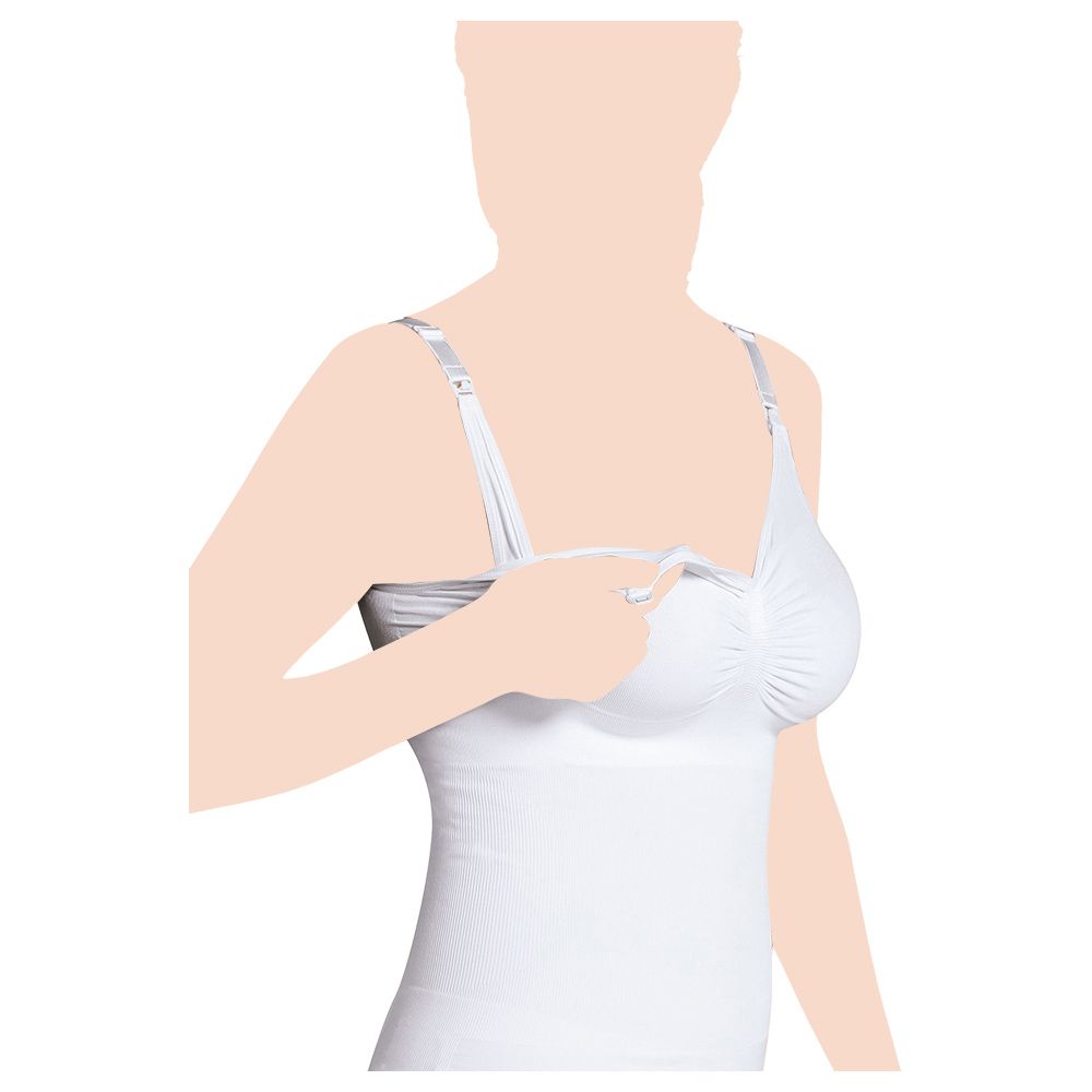 Carriwell - Seamless Nursing Compression Control Camisole - White