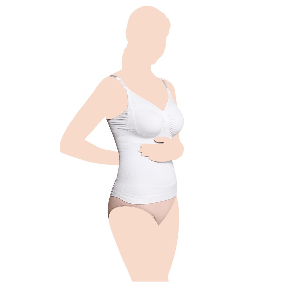 Carriwell - Seamless Nursing Compression Control Camisole - White