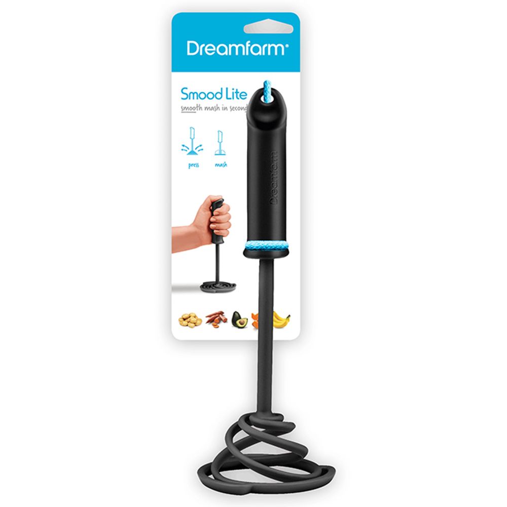 Dreamfarm - Smood Lite One-Handed Vegetable/Potato Masher - Black