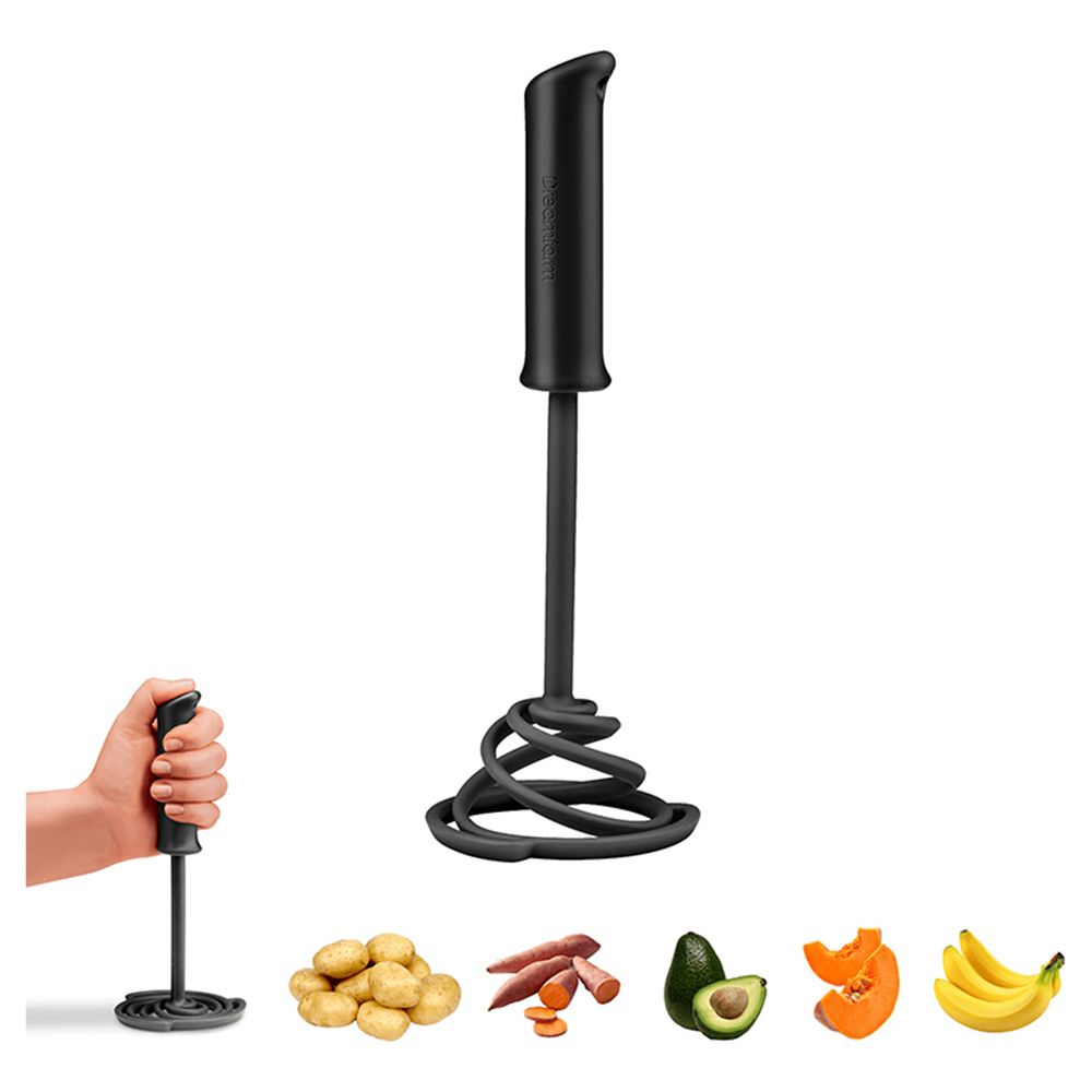 Dreamfarm - Smood Lite One-Handed Vegetable/Potato Masher - Black