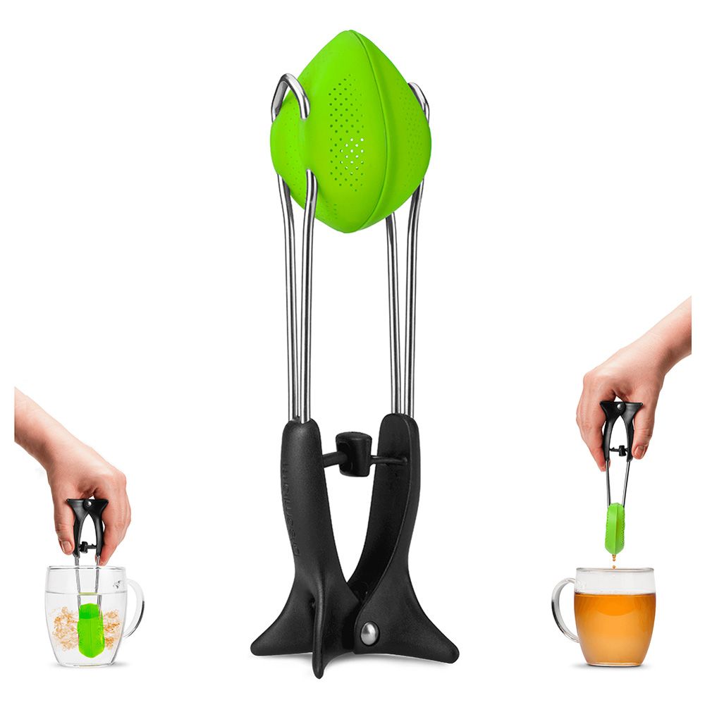 Dreamfarm - Teafu Silicone Tea Infuser, Strainer & Tongs W/ Stand - Green