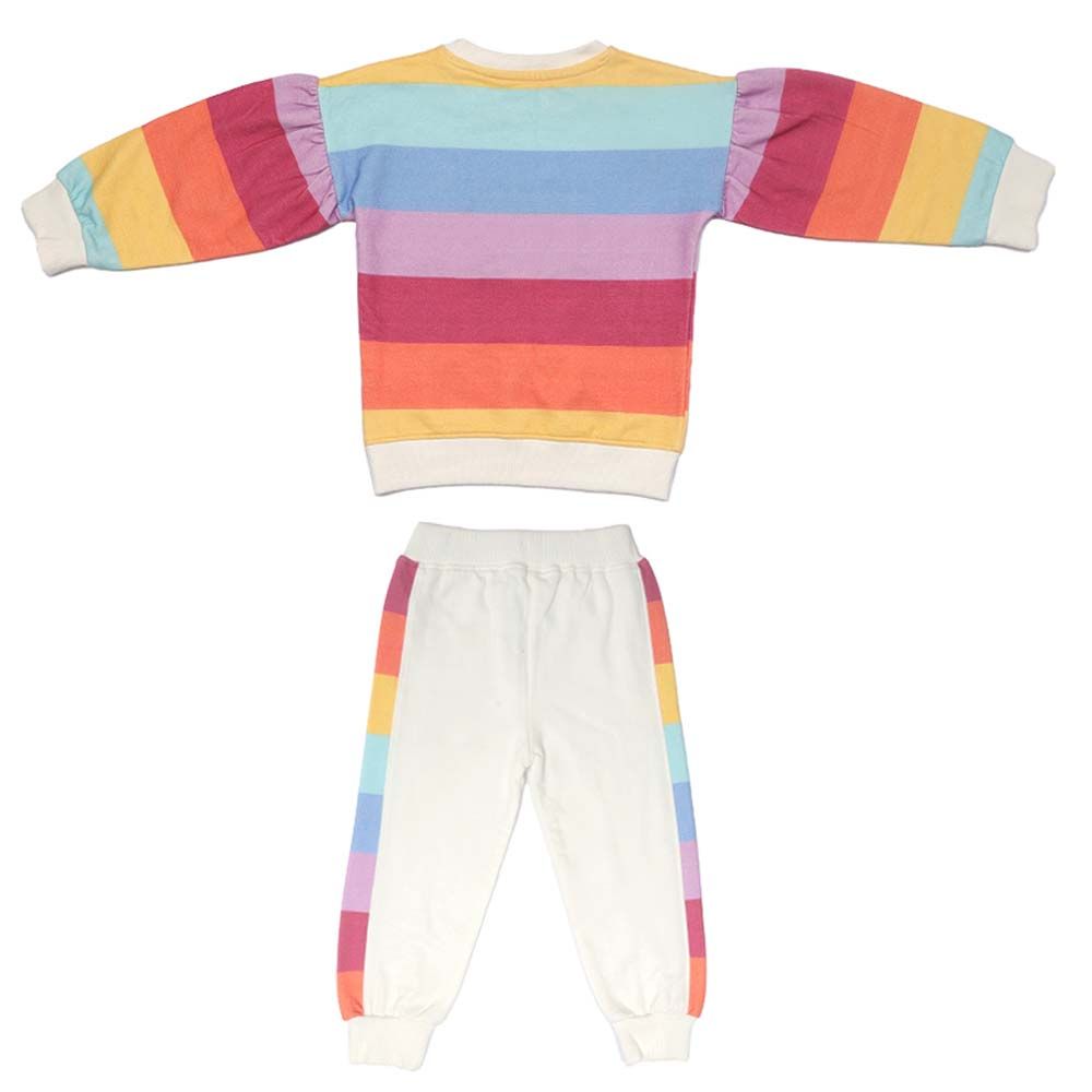 Aiko - 2pc-Set - Infant Sweat Top & Joggers - Rainbow