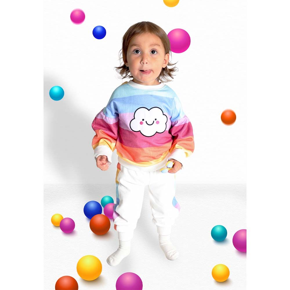 Aiko - 2pc-Set - Infant Sweat Top & Joggers - Rainbow