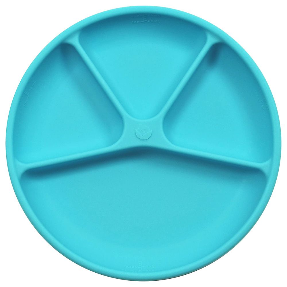 Green Sprouts - Learning Plate & Feeding Spoons - Aqua