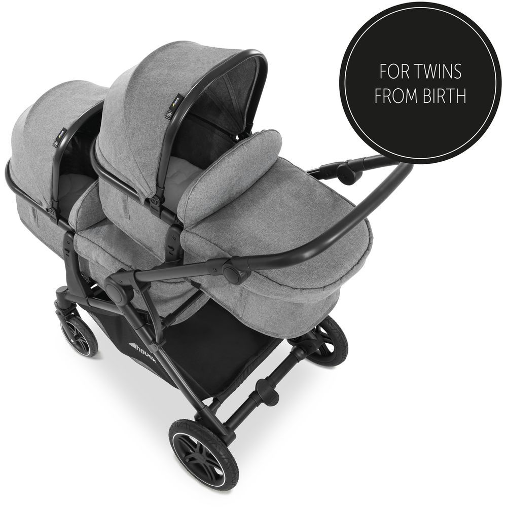 Hauck - Atlantic Twin Double Stroller - Grey