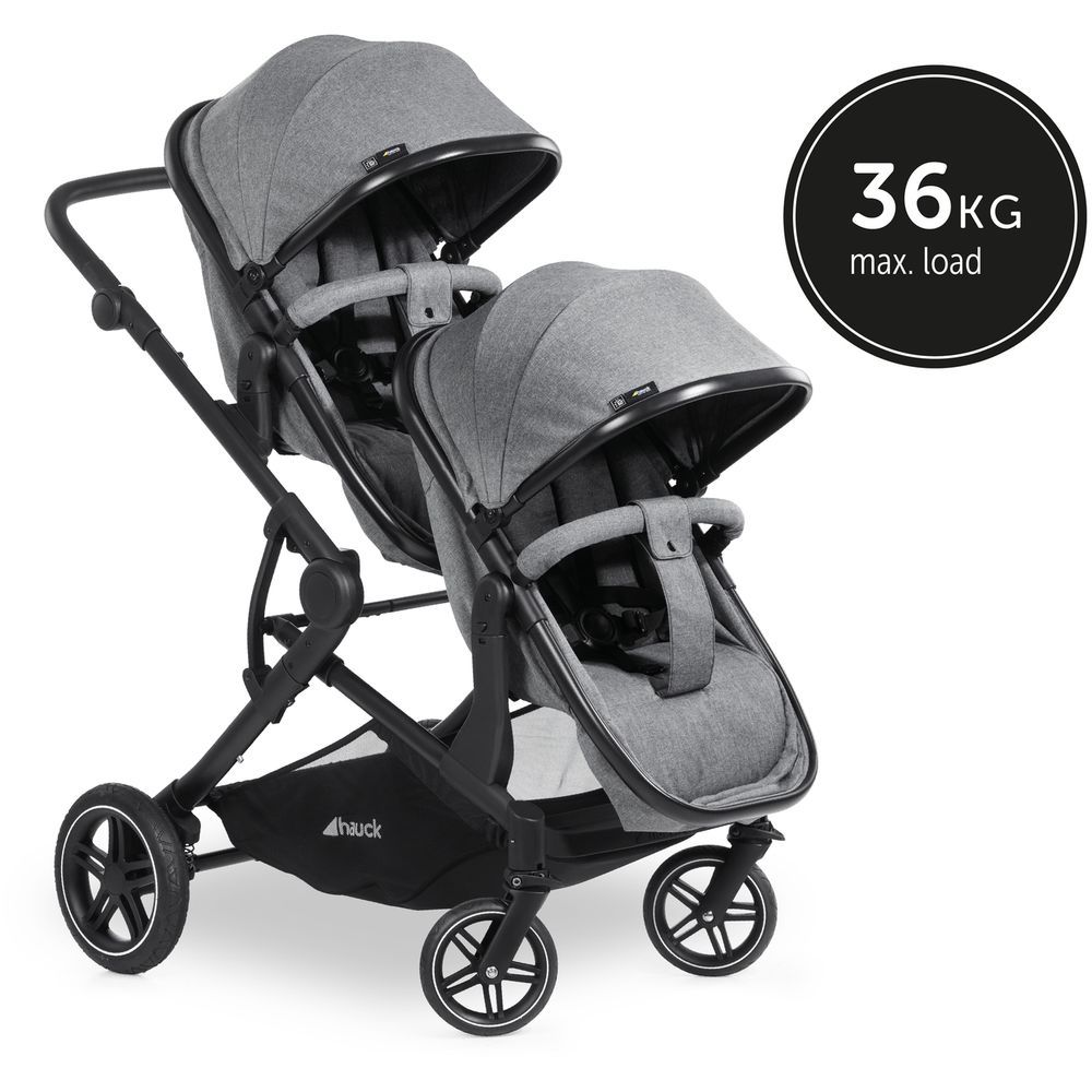 Hauck - Atlantic Twin Double Stroller - Grey