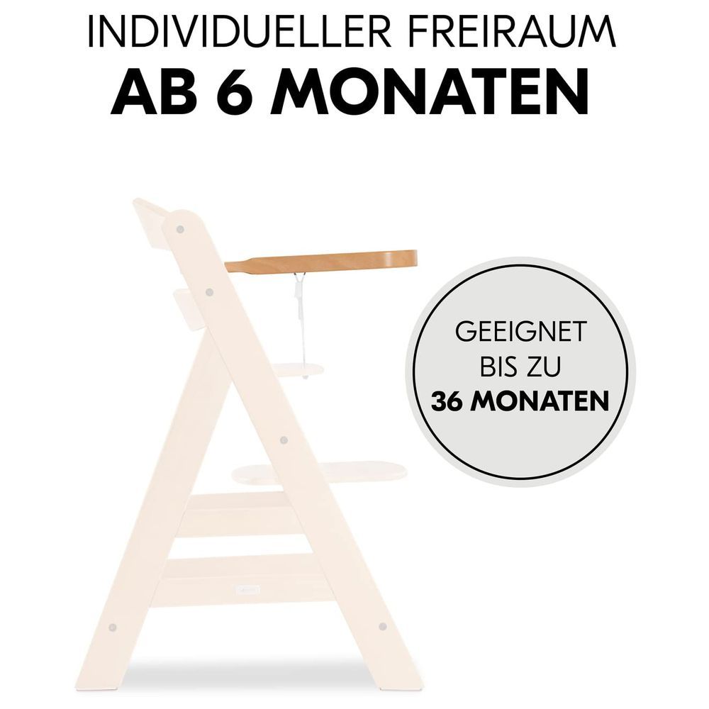 Hauck - Alpha Wooden Tray For Alpha+ Highchair - Natural