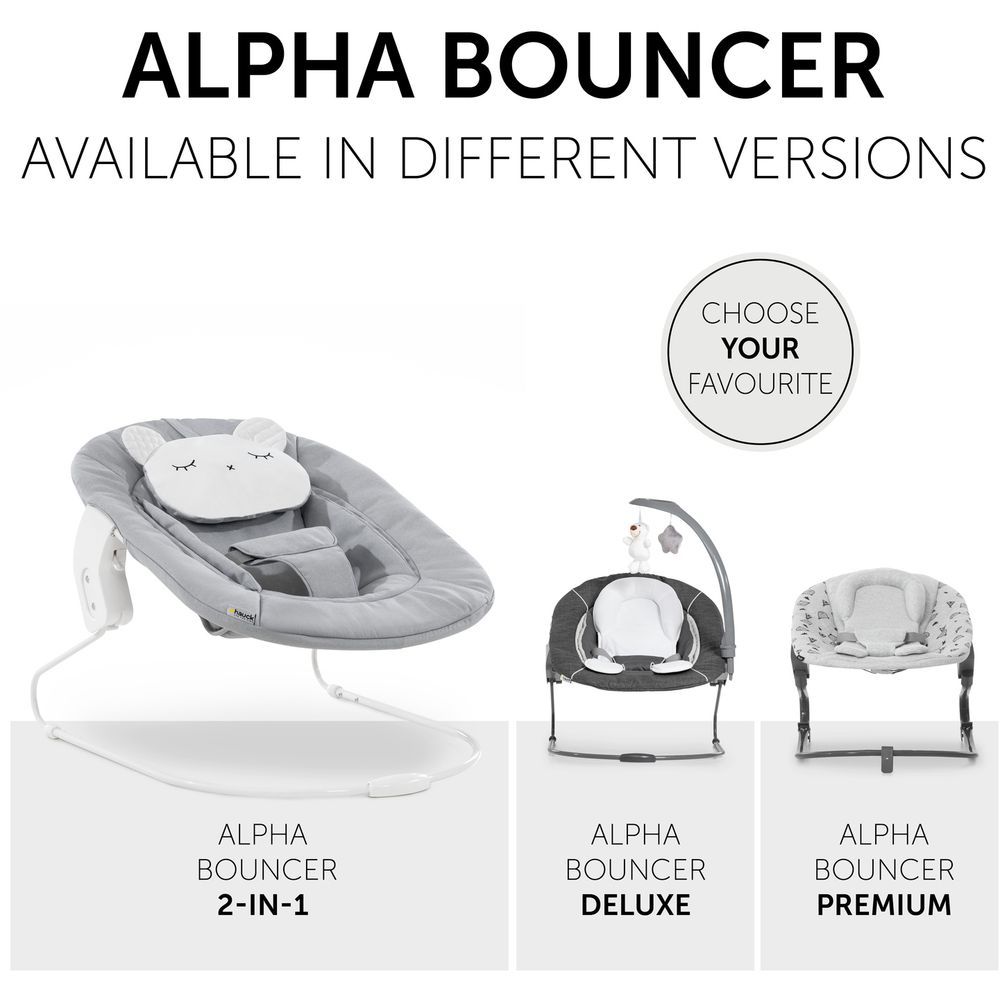 Hauck - 2-in-1 Alpha Bouncer - Light Grey