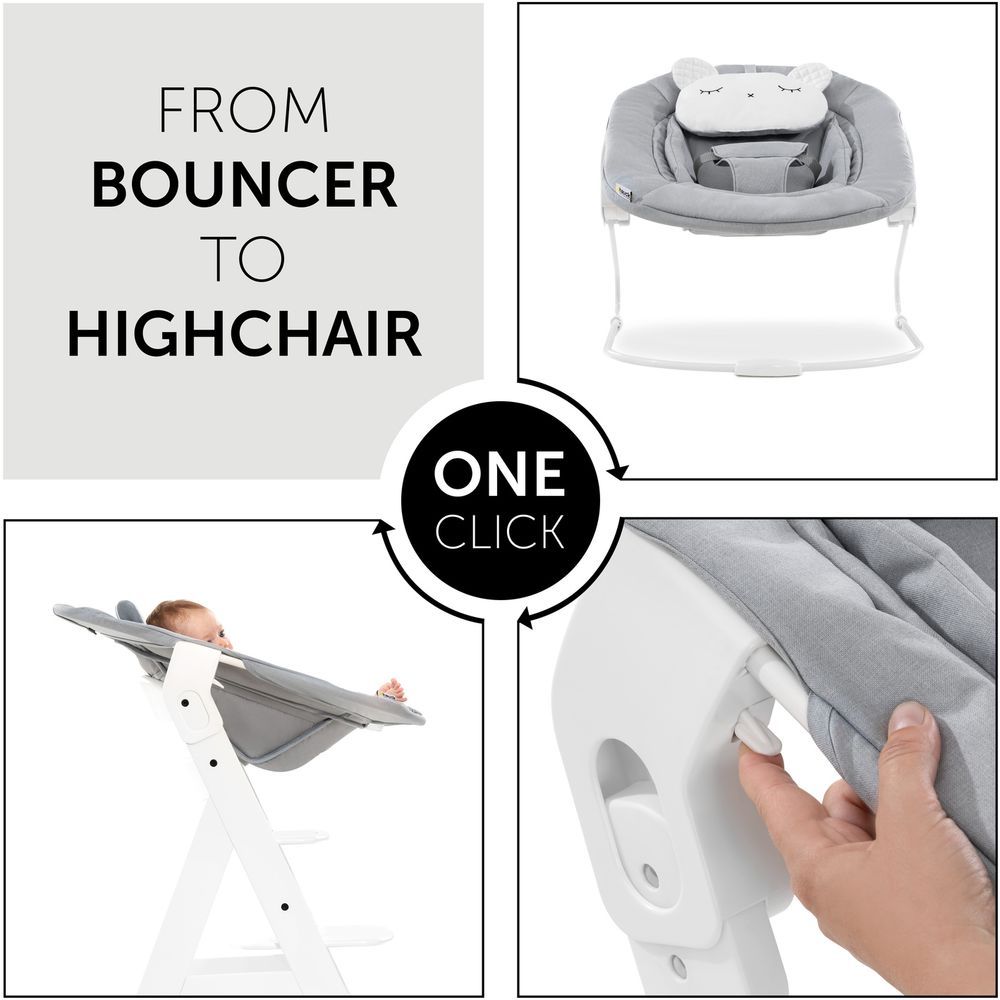 Hauck - 2-in-1 Alpha Bouncer - Light Grey