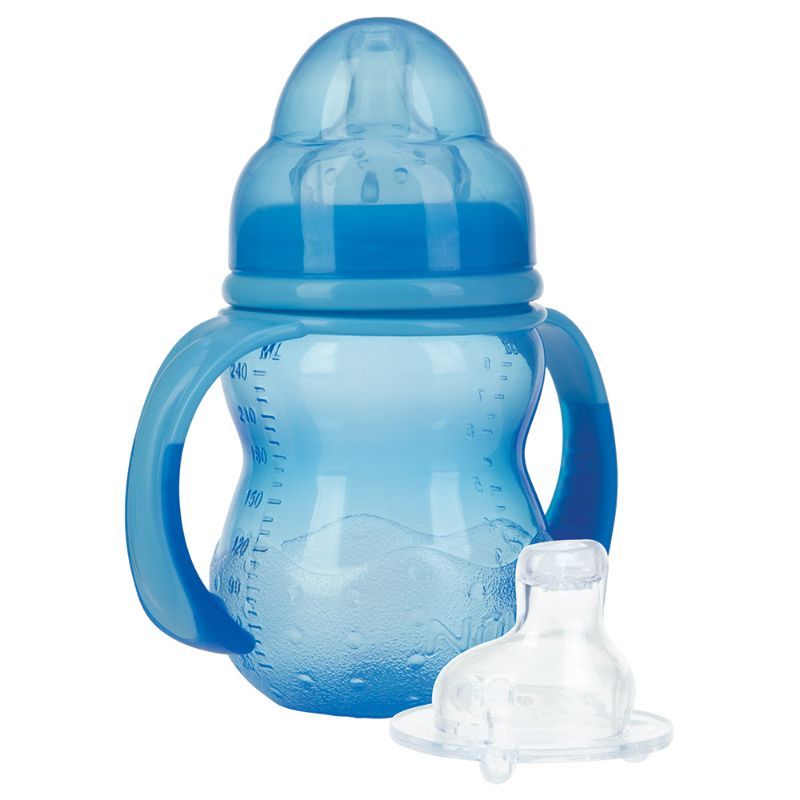 Nuby - Training Bottle With Wide Neck - 240ml ,Blue