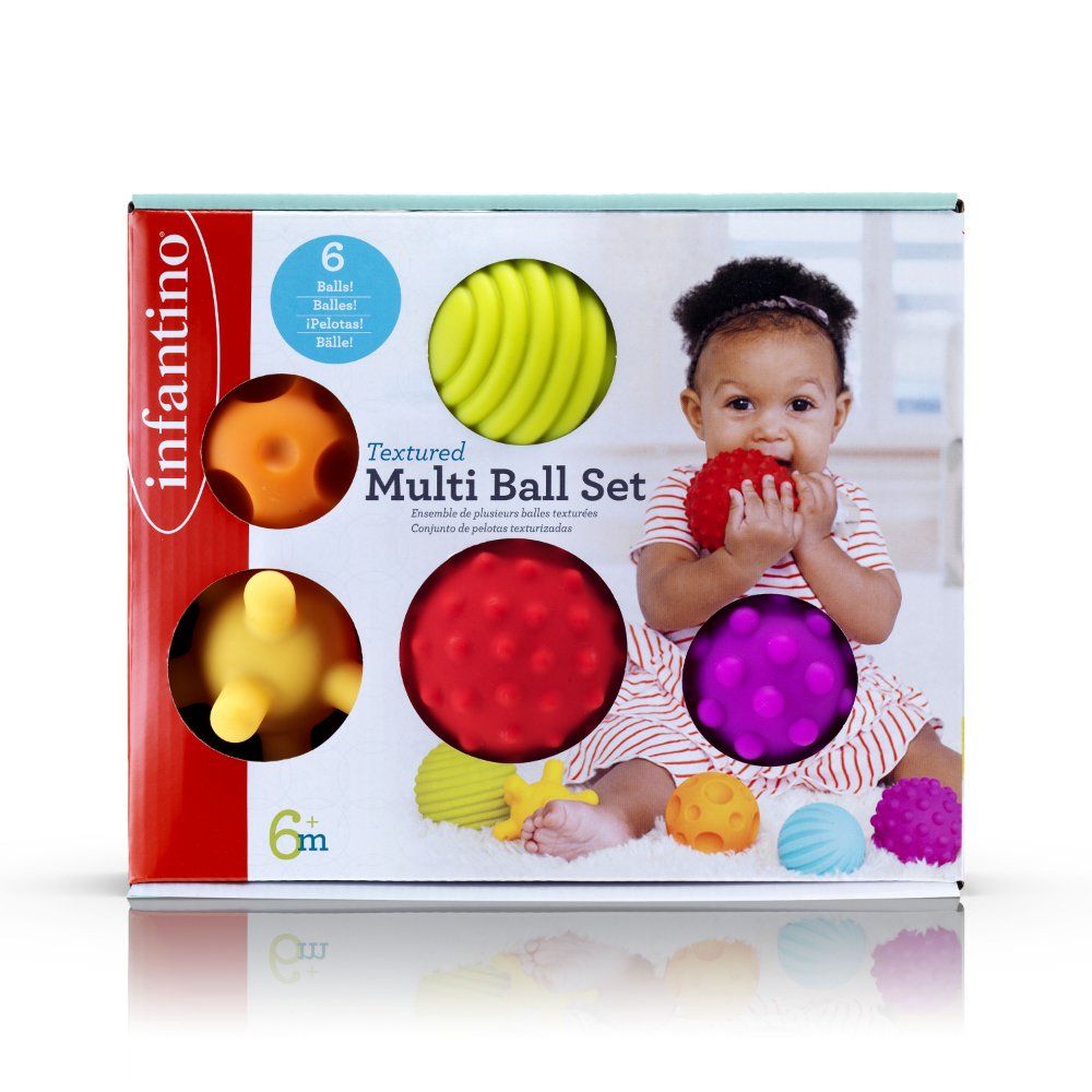 Infantino - Textured Muliti-Ball Set Toys For Baby (Classic) - 6 Pcs