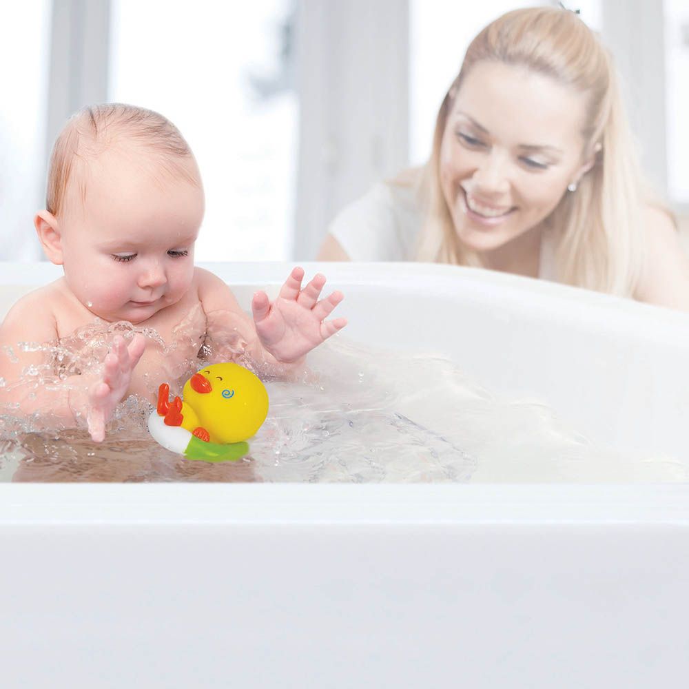 Infantino - Bath Duck Squirt & Temperature Tester - Yellow