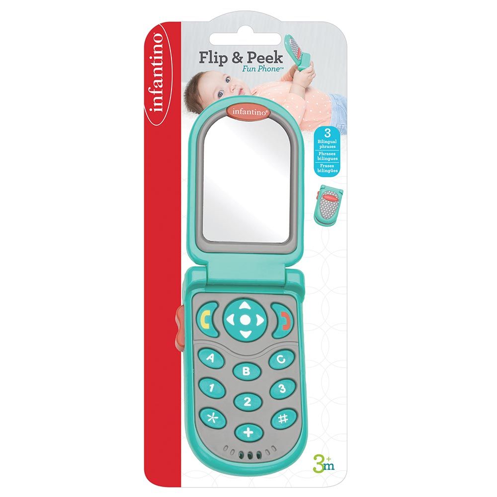 Infantino - Flip & Peek Fun Phone - Teal