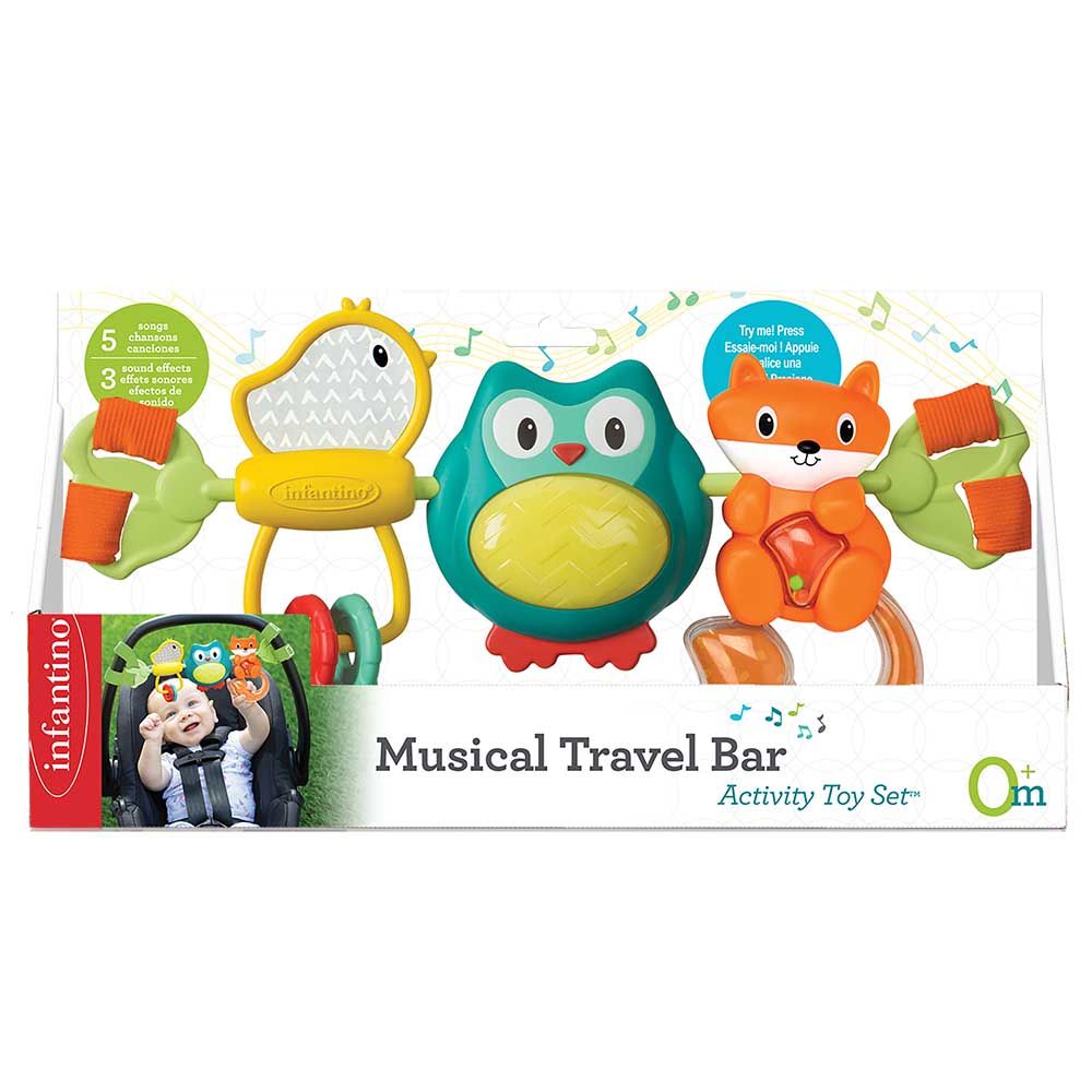 Infantino - Spin & Sing Travel Bar Activity Toy