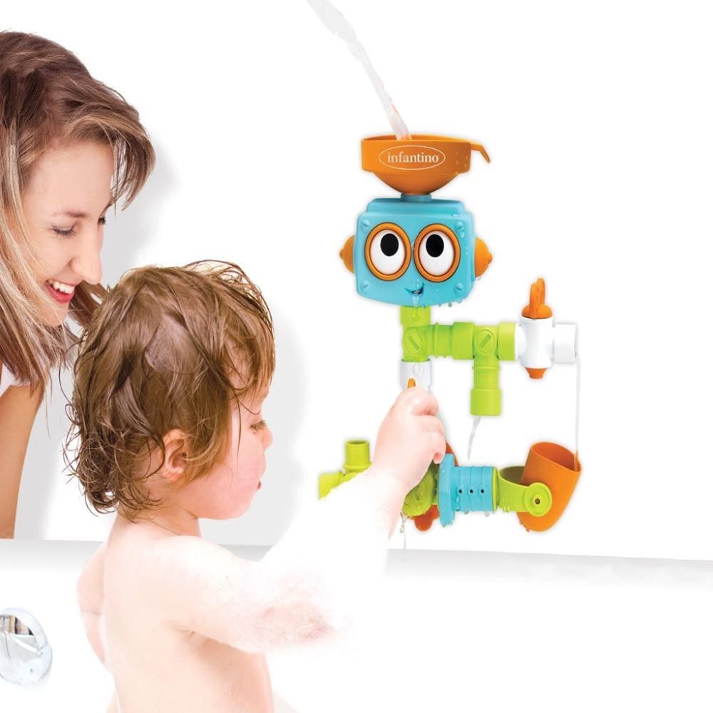 Infantino - Sensory Plug & Play Robot Plumber Set 16pcs