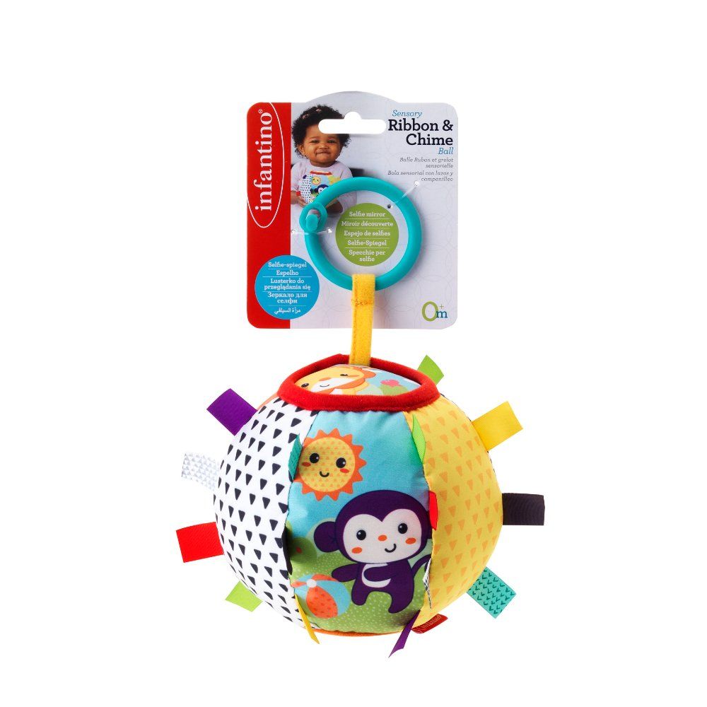 Infantino - Sensory Ribbon & Chime Ball Toy For Baby