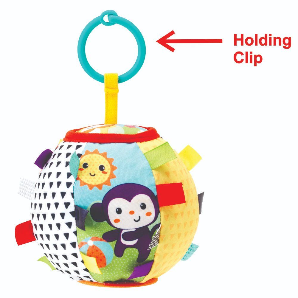 Infantino - Sensory Ribbon & Chime Ball Toy For Baby