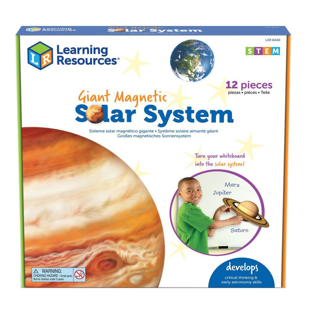 Learning Resources - Giant Magnetic Solar System - 12Pcs